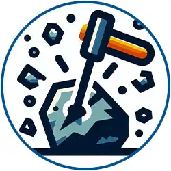 Rock Cutting Icon